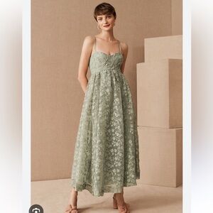 BHLDN Isadora midi dress sage green